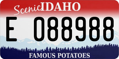 ID license plate E088988
