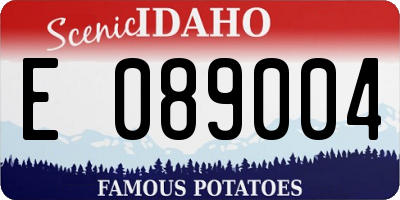 ID license plate E089004