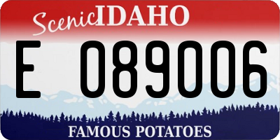 ID license plate E089006