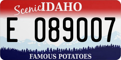 ID license plate E089007