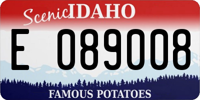 ID license plate E089008