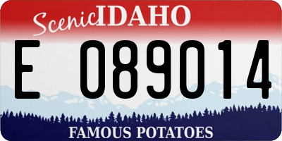 ID license plate E089014