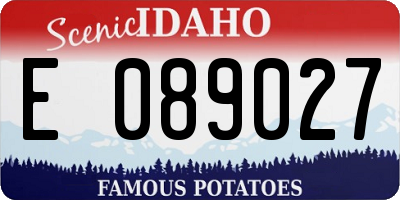 ID license plate E089027