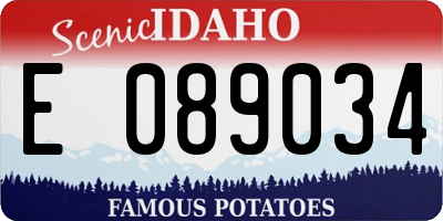 ID license plate E089034