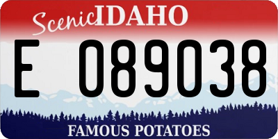 ID license plate E089038