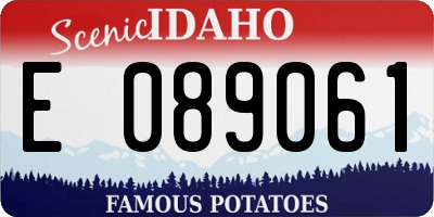 ID license plate E089061