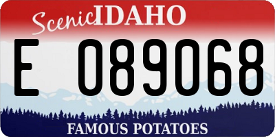 ID license plate E089068