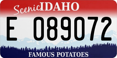 ID license plate E089072