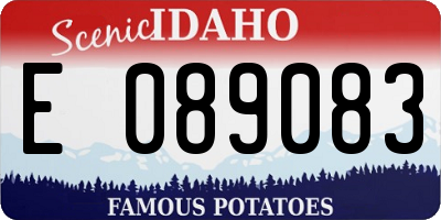 ID license plate E089083