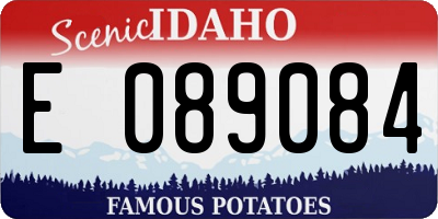 ID license plate E089084