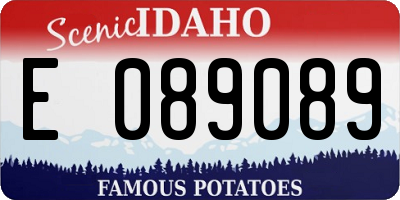 ID license plate E089089