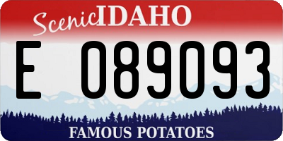 ID license plate E089093