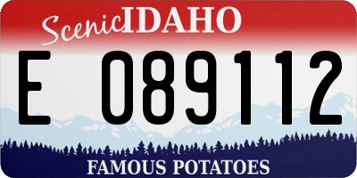 ID license plate E089112