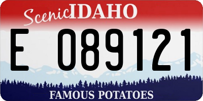 ID license plate E089121