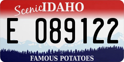 ID license plate E089122