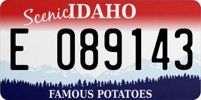ID license plate E089143