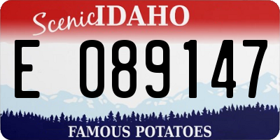 ID license plate E089147
