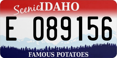 ID license plate E089156