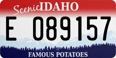 ID license plate E089157