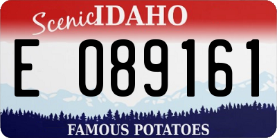 ID license plate E089161