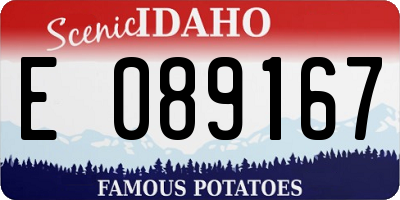 ID license plate E089167