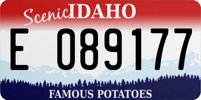 ID license plate E089177