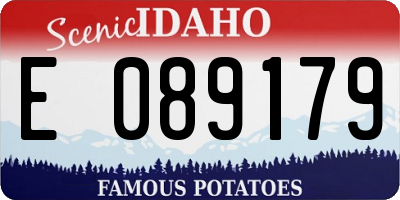 ID license plate E089179
