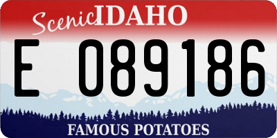 ID license plate E089186