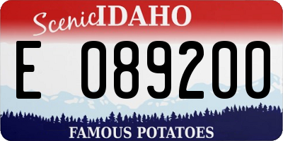 ID license plate E089200