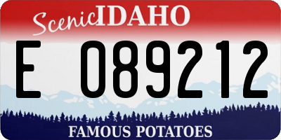 ID license plate E089212
