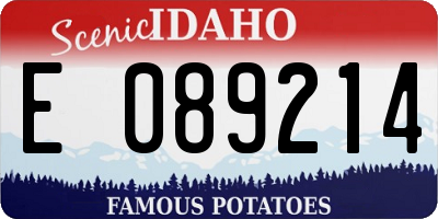 ID license plate E089214
