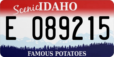 ID license plate E089215