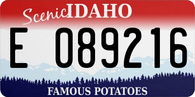 ID license plate E089216