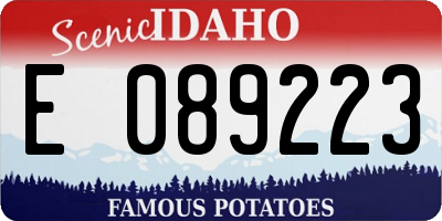 ID license plate E089223
