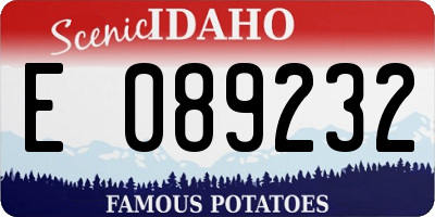 ID license plate E089232