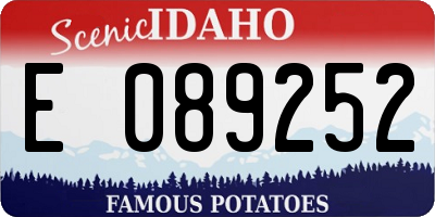 ID license plate E089252