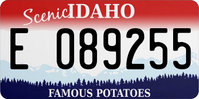 ID license plate E089255