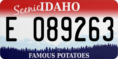 ID license plate E089263