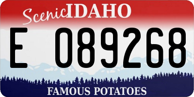 ID license plate E089268