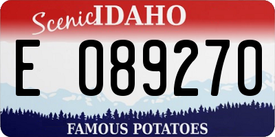 ID license plate E089270