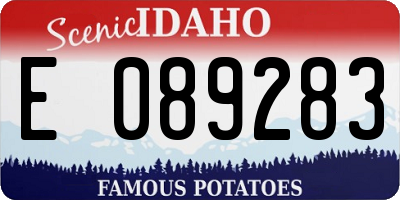 ID license plate E089283