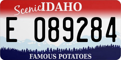 ID license plate E089284