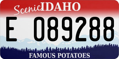 ID license plate E089288