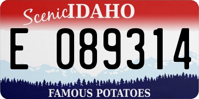 ID license plate E089314