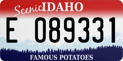 ID license plate E089331