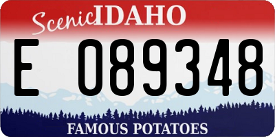 ID license plate E089348