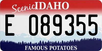 ID license plate E089355