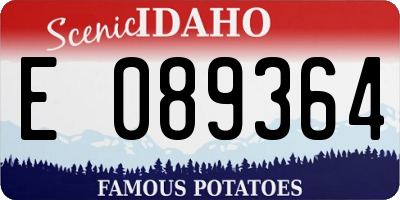 ID license plate E089364