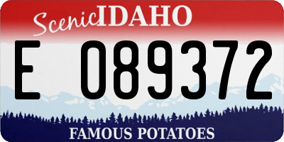 ID license plate E089372