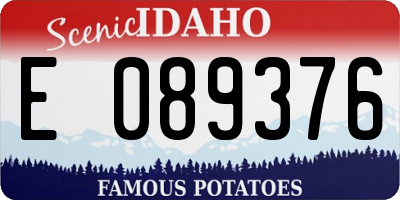 ID license plate E089376